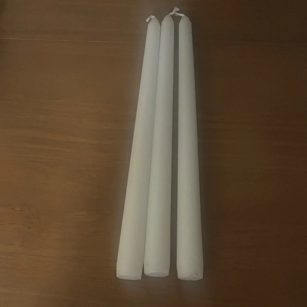 White Taper Dinner Candles - Classic Home Party Supplies